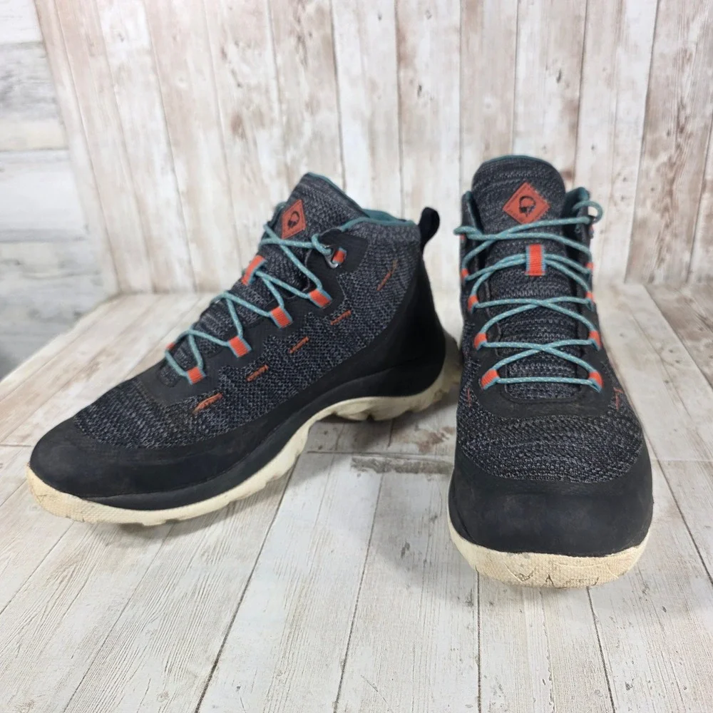 REI Co-op Hydro Walk Men's Lightweight Hiking Trail‎ Boots Gray Orange Size 10